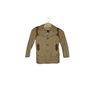Vintage Members Only by Europe Craft Sz 40 Tan Hunting Blazer Coat Jacket Suede‎